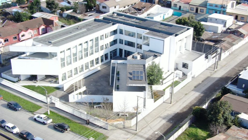 Fachada del nuevo centro de formación policial Cecapro de la PDI en Talcahuano