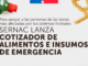 Interfaz del cotizador de precios del SERNAC para productos de primera necesidad